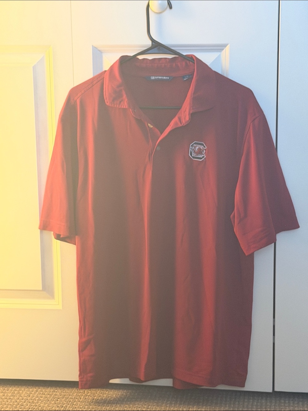 Cutter & Buck Men's Garnet Polo with Embroidered Crest